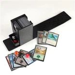 Contenitori per mazzi di carte in pelle nera